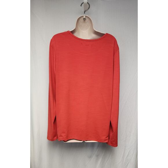 Chrissie by Tail Orange Long Sleeve Pleated Accent Tunic Blouse Size XL - Picture 4 of 7